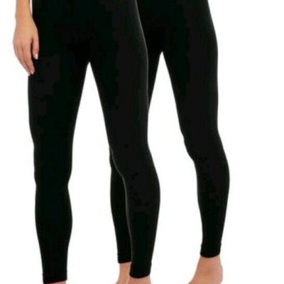 NEW WOMENS PACK OF 2 SECRET TREAURES FOOTLESS FLEECE TIGHTS SIZE L/XL